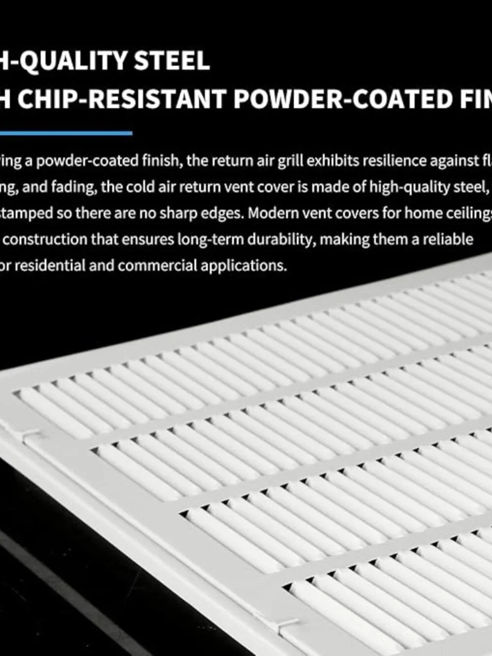 24x24 Steel Return Air Filter Grille – Wall/Ceiling Vent Cover – 1